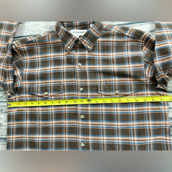 Cody James Plaid Long Sleeve Shirt, Brown Multi-color, Men's Size Large - Picture 6 of 11